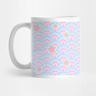 Kawaii Waves and Stars Mug